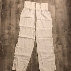 Moda International white linen pant